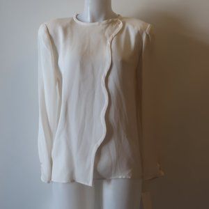 NWT Womens Vignette Ivory Blouse Top 4 *